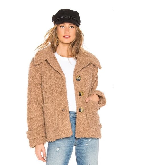 Free People So Soft Cozy Peacoat - Picture 1 of 11
